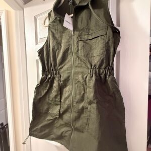 Olive Green Sleeveless Dress NWT